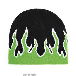 Hip Hop Flame tricot cocotte chapeau de ski chaud chapeaux de ski chauds hommes femmes CAPS multicolores Soft Elastic Cap Hats pour femmes7ycl