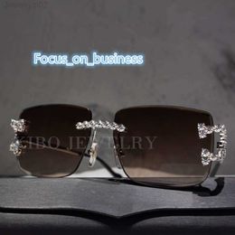 Gafas de Hip Hop con montura de Metal, gafas de moissanita de diamante de lujo de 4mm, 8XOF