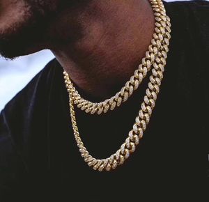 Hip Hop chaîne en or pour hommes glacé chaîne collier bijoux cubain lien collier mode Punk collier 18,20, 24,30 pouces