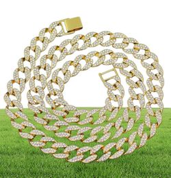 Hip Hop Goud Zilver 15mm Choker Cubaanse ketting Heren 18 inch 20 inch 24 inch 30 inch Miami Cubaanse Link Chain BlingBling Sieraden KKA18625637660