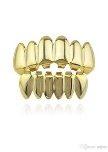 Hip Hop Gold Teeths Grillz Top Bottom Grils dentaire bouche dentaire Punk Caps Cosplay Party Tooth Rappeller Jewelry Gift 5573324