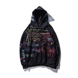 Hip Hop Graffiti sweats à capuche hommes surdimensionné pull décontracté sweats à capuche mâle 2019 automne mode planches à roulettes sweats
