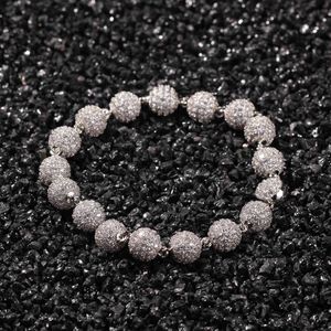 Pulsera de estrella de bola de circón con micro incrustaciones de personalidad de pieza de mano de hip hop para hombres y mujeres, joyería de cadenas de bolígrafo de pareja de moda