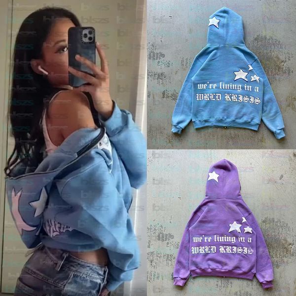 Hip Hop Harajuku sweats à capuche pour hommes femmes lâche décontracté à manches longues bouffée impression sweats à capuche pull veste unisexe