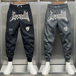 Pantalones Harem de Hip-hop para hombre, pantalones de chándal holgados bordados Harajuku, pantalones de algodón de marca de lujo, ropa de calle de diseñador PopularLF20230824.