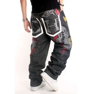 Hip-hop Hiphop Street Dance Jeans Broided Broidered Loose Skateboard Pantal
