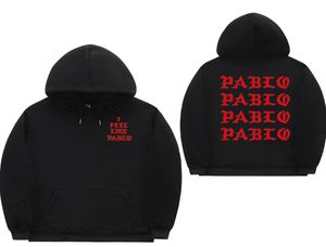 Hip Hop Hoodies Men Ik voel me als Pablo West Streetwear Hoodie Sweatshirts Anti Social Letter Print Hoodie Hoodie Club Size M-2XL8613608