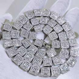 Hip Hop Iced Out 10mm Gemengde Set Ladder Vierkant Zirkoon Ijs Suiker Ketting Bling Sieraden heren Ketting