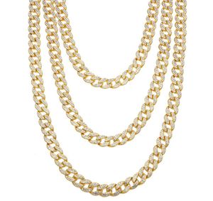 Hip Hop Iced Out Out Chains for Men S Miami Long Heavy Gold Cuban Link Necklace Mens Fashion Rapper Sieraden Party Gift4865046