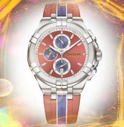 Hip Hop Iced Out Hommes Chronomètre entièrement fonctionnel Montre de luxe Mode Bande de caoutchouc Mouvement à quartz Horloge Date automatique Habitants Montre-bracelet montre de luxe cadeaux