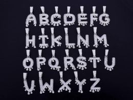 Hip Hop glacé petites lettres à bulles goutte à goutte pendentif collier Micro pavé Zircon avec corde chaîne bijoux pour Men3290096