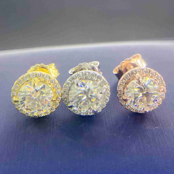 Hip Hop Iced Out Vvs Moissanite Diamond Pendientes baratos Venta al por mayor Plata de ley 925 Pendientes de joyería Studs