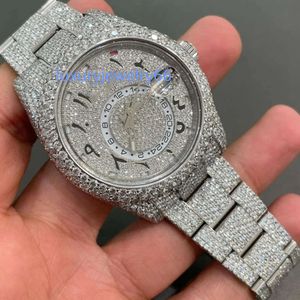 Hip Hop glacé montre Moissanite diamant vente en gros montre de luxe bijoux hommes femmes poignet numérique montres à Quartz