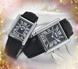 Hip Hop Iced Out Dames heren beroemde liefhebbers designer horloge zwart bruin lederen riem klok waterdicht geïmporteerd quartz uurwerk eenvoudige ketting polshorloge geschenken