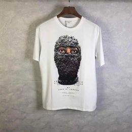 Hip Hop ih nom euh nit décontracté t-shirts SS été Style hommes femmes perle masque haut imprimé t-shirts 220616188N