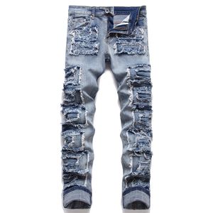 Hip Hop Jeans Pantalon Plus La Taille Pour Hommes Femmes Designer Punk Pantalon Patch Homme Rétro Mode High Street Moto