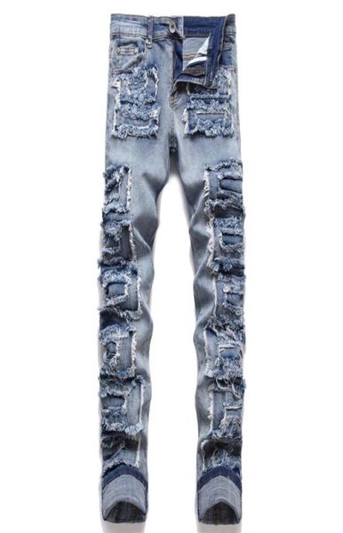 Hip Hop Jeans Broek Plus Size Voor Mannen Vrouwen Designer Punk Pant Patch Homme Retro Fashion High Street Motorcycle5136198