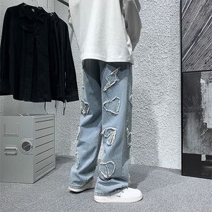 Hip Hop Jeans Fashion's Fashion Street Clothing Trend Straight Pantal