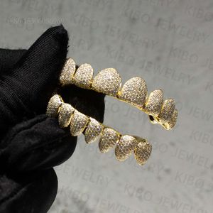 Hip Hop -sieraden 10K Gold Lab Gegroeide diamant Volledig Iced Personalised Custom for Tands Lab Gegroeide diamantgrillz