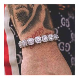 HIP HOP-sieraden 10mm Clustered Iced Out Tennis Kettingen en Armbanden KRKCCO