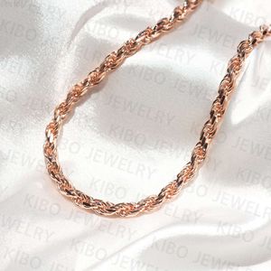 Hip Hop -sieraden 18K GOUD GOLDADE 4,2 mm 925 Sterling Silver Men -touwketens voor kleine ketting ketting met een hanger