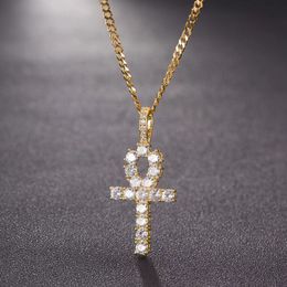 Hiphop sieraden kruis hanger ketting vol diamanten heren sieraden ijs uit hanger volledige diamant natuurlijke zirkonium steen luxe sieraden straat superflow sieraden