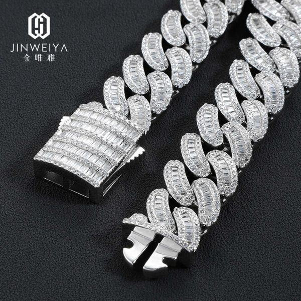 Bijoux Hip Hop personnalisés en laiton 5A Zircon diamant chaîne à maillons cubains collier pour hommes glacé