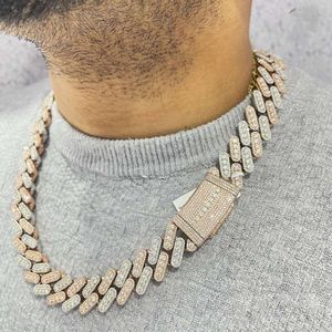 Hip Hop Sieraden voor Mannen Hanger Ketting S925 Sterling Zilver Miami Zilver Moissanite Diamond Cubaanse Ketting