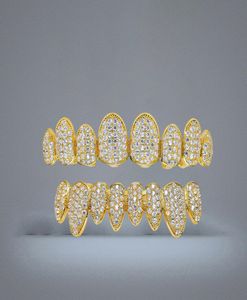 Hip Hop Jewelry Hipsters Diamond Dientes Grillz Dientes helados Cz Buce Dientes Grillz Top Top Interior Grill Guen Mujeres Irregulares3949612