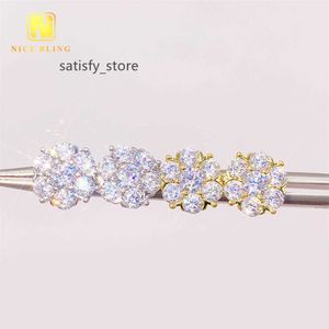 Hip Hop Bijoux fabricant China Bijoux en gros cluster VVS Moisanite Pass Diamond Tester Boucles d'oreilles pour femmes hommes