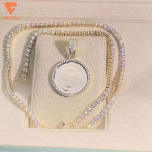 Hiphop sieraden hanger diamant Moissanite tennisketting aangepaste foto sieraden foto hanger ketting