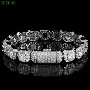 Hip-hop sieraden Rock Sugar Bracelet Moissanite Diamond 925 Zilveren tennisketen Trendy Brand Personaliseerde mannen