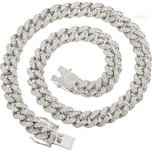 Hip Hop Sieraden Zilveren Moissanite Diamond Lock Cubaanse Link Chain Out Hanger voor