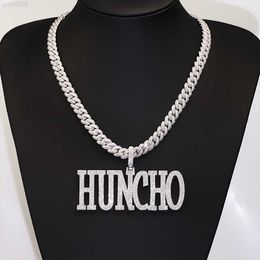 Bijoux hip-hop superbe pendentif collier en diamant Sterling Sier avec diamants Moissanite couleur D Vvs