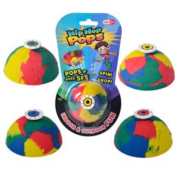 Hip Hop saut demi côté balle rebondissante pas de Stress Fidget jouets pour enfants intérieur extérieur amusant Camouflage Pop rebond bol toupie