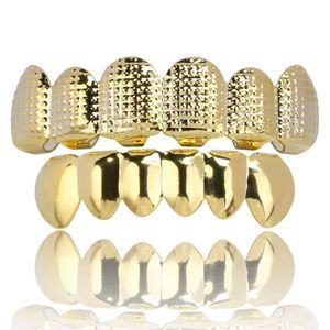 Hiphop rooster grillz voor mannen vrouwen luxe echte goud platina plated tandheelkundige grills westelijke tanden jood 2 kleuren goud zilver gratis verzending