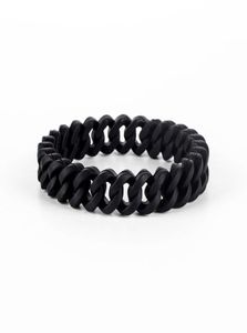 Hip Hop Link Chain Silicone Rubber Elasticity Polsband Cuff Bracelet Club Jewelry Gifts Pols Band 3 Colors 7004341