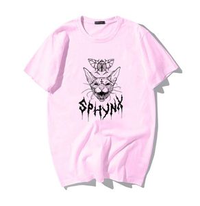 Hip Hop Male Tops surdimensionné Retro Cat Funny Print Cartoon Sleeve Shirt Tshirt Unisexe Streetwear Dark Vintage Harajuku Tee4109237