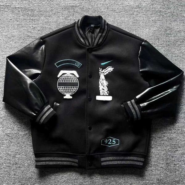 Hip Hop Hombre Chaquetas de béisbol Hombres Mujeres Sudadera Chaqueta de diseñador Bordado 3D Abrigo de lana Moda Chándal de gran tamaño Ropa para hombre