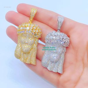 Hip Hop Mannen Sieraden Sterling Sier Moissanite Diamond Vvs Jesus Hanger Custom Iced Out Hangers