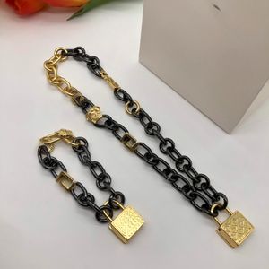 Hip Hop Mannen Punk Ketting Armband Sieraden Set Hoge Kwaliteit Brief Cubaanse Ketting Vrouwen Mannen Dikke Designer Luxe Unisex Klassieke huwelijksgeschenken Met doos