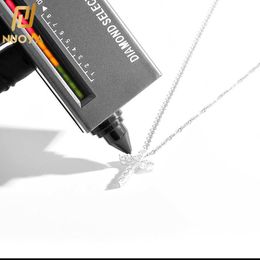 Pendentif individuel Hip hop pour hommes et femmes, pendentif croix Moissanite en argent S925 + collier 1.5MM, marque de mode pleine de diamants