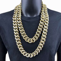 Hiphop mannen Cubaanse ketting dominante gouden ketting sieraden overdreven diamanten inleg trendy internet beroemdheid rekwisieten