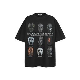 Hip Hop Hommes T-Shirt Grunge Rétro Masque Graphique Imprimé Punk Gothique Streetwear T-Shirt 2024 Harajuku Manches Courtes Lâche Dessus De Chemise