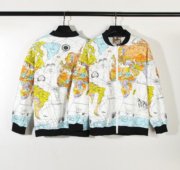 chaqueta de hip hop para hombre Saint chaqueta de diseñador World Map chaquetas para hombre abrigos de diseñador streetwear chaqueta de punto