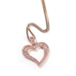 HIP HOP MICRO-INLAAID ZIRCON ARC GEZICHT HOLLENDE LIEFDE MANIER HANDELING Ketting met Doosketting