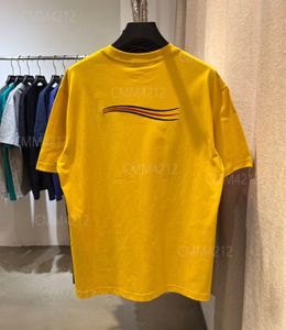 T-shirts pour hommes Polos Col rond brodé et imprimé style polaire vêtements d'été avec street pur coton erg 78