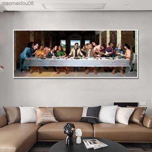 Hip Hop Music Rapper Star Legend The Last Supper Art Painting Canvas Poster And Prints Wall Pictures For Living Room Home Decor L230704