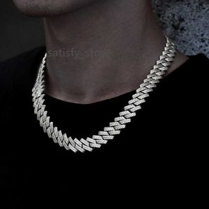 Hip Hop ketting 925 sterling zilver 10 mm Iced Out Moissanite Cubaanse schakelketting