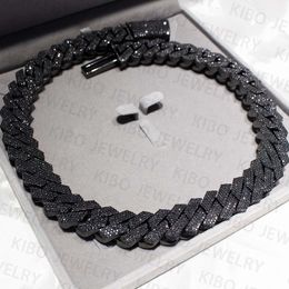 Collier hip hop en or noir